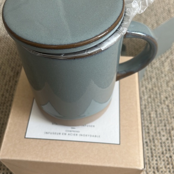 Sage Brush Dipped Ceramic Tea Mug by Indigo - Picture 2 of 7